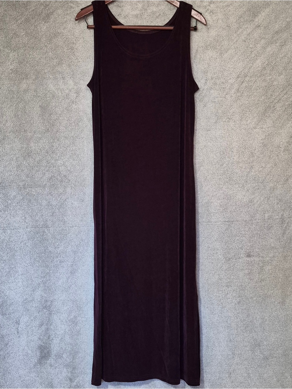 Vintage Y2K Sleeveless Amanda Maxi Slip Dress in Deep Purple XL
